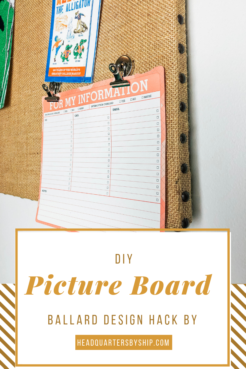 D.I.Y. | Burlap Picture Board