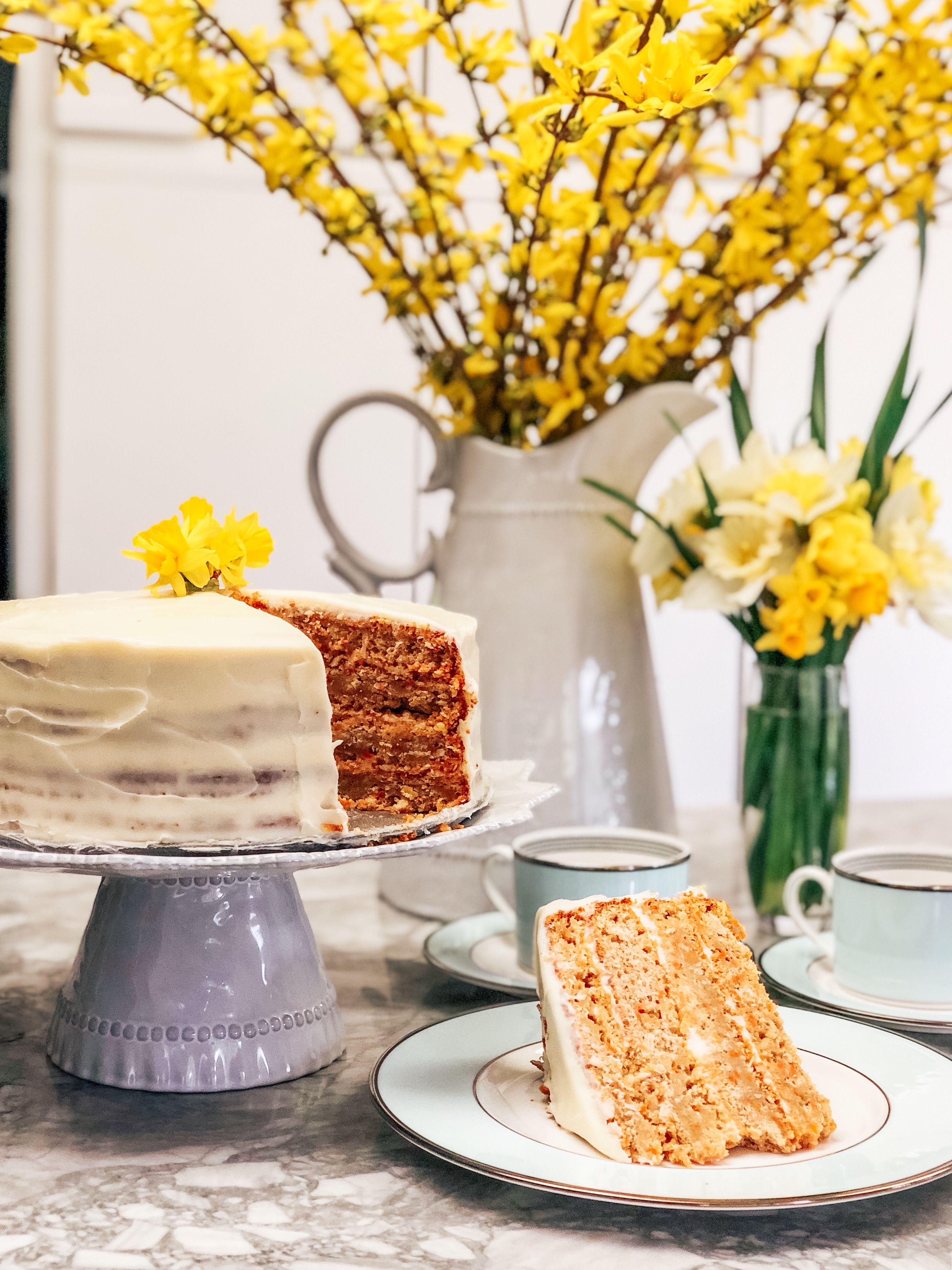 Reduced Sugar Carrot Cake