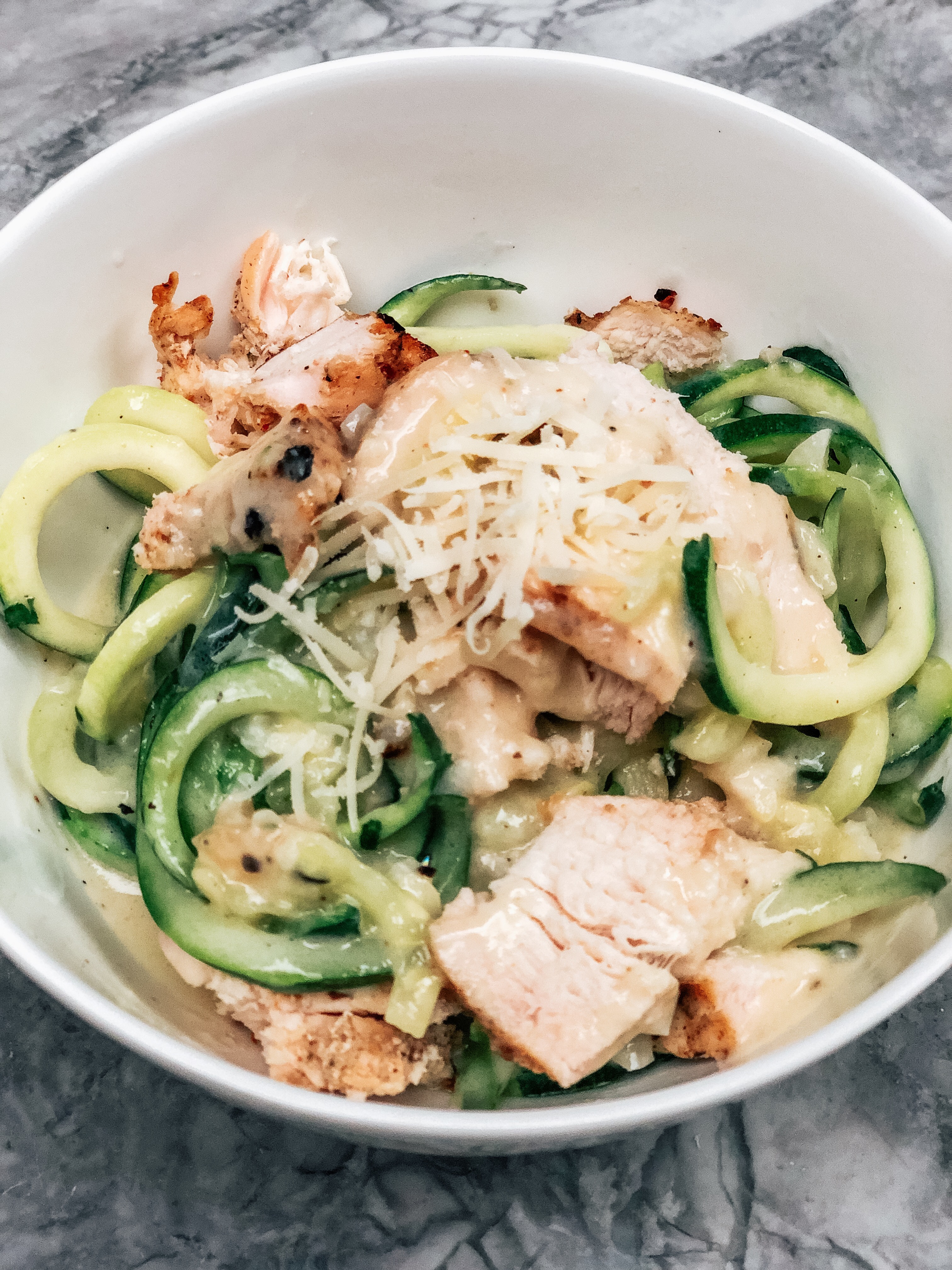 Chicken Alfredo Zoodles