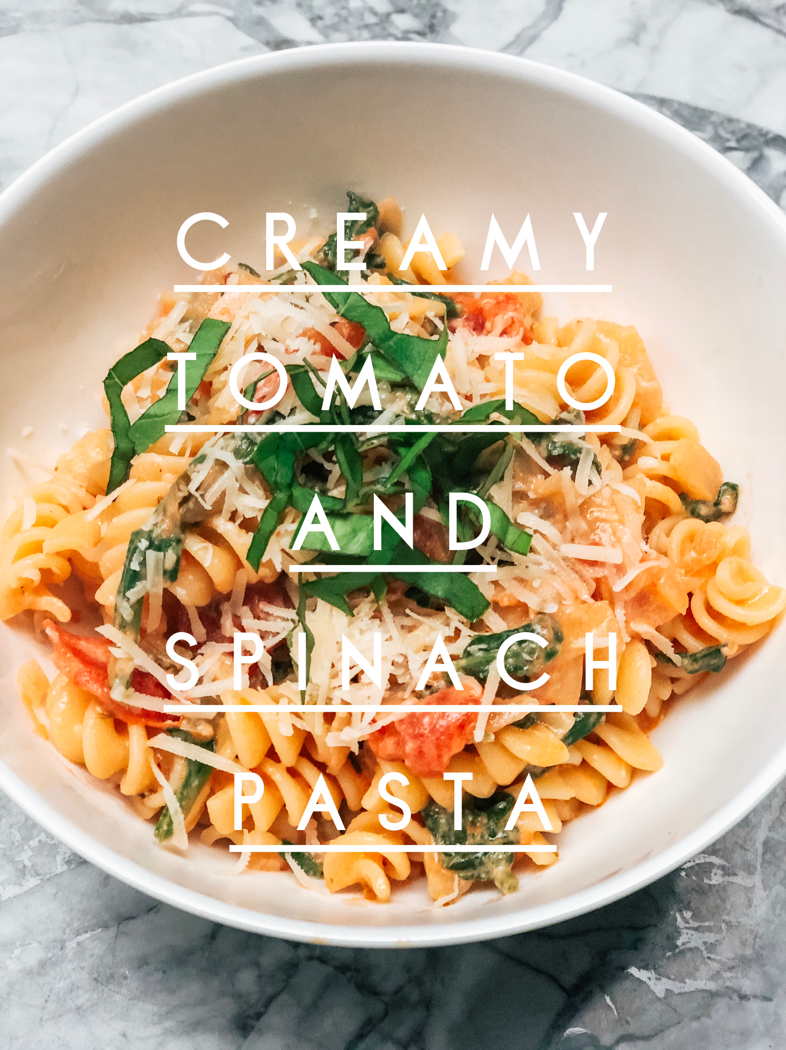 Creamy Tomato Spinach Pasta