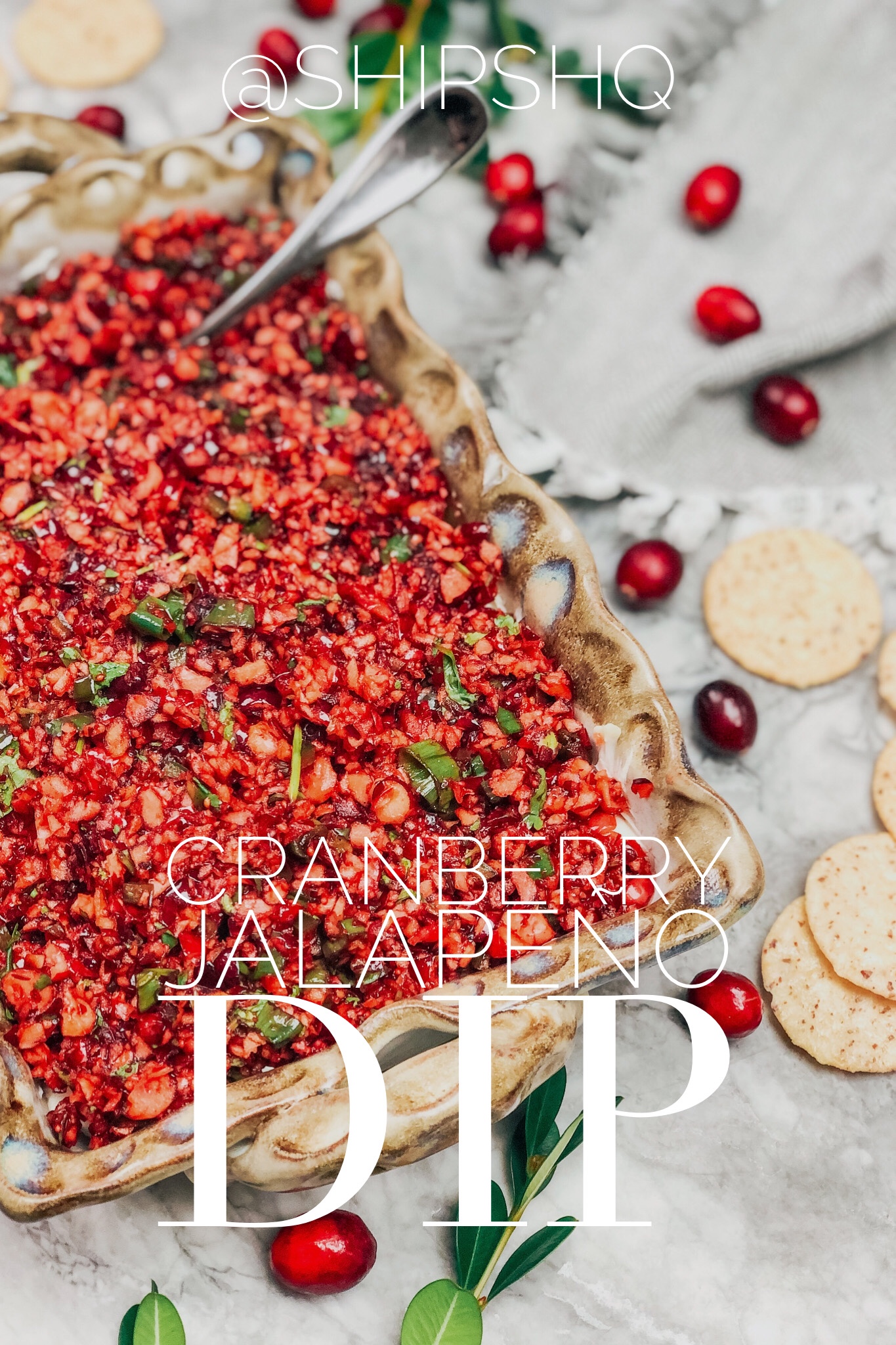 Cranberry Jalapeño Cream Cheese Dip | Holiday Appetizers