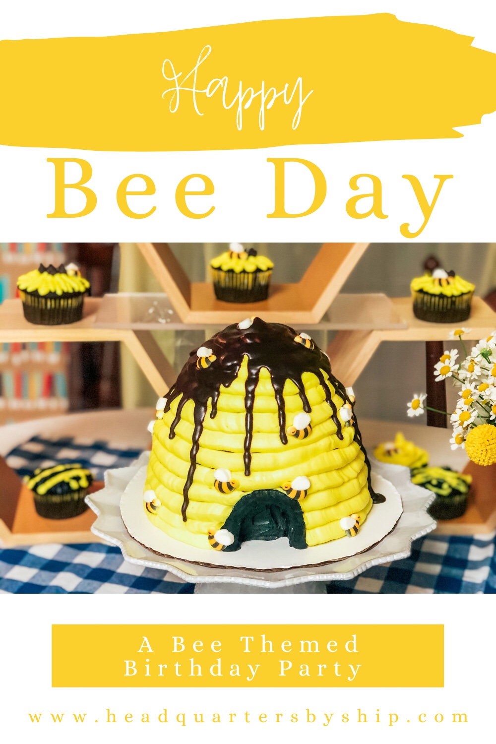 Kara's Party Ideas Bee Party Planning Ideas Supplies Idea Cake Decorations  Beehive